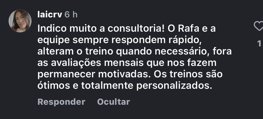Depoimento de aluna 1